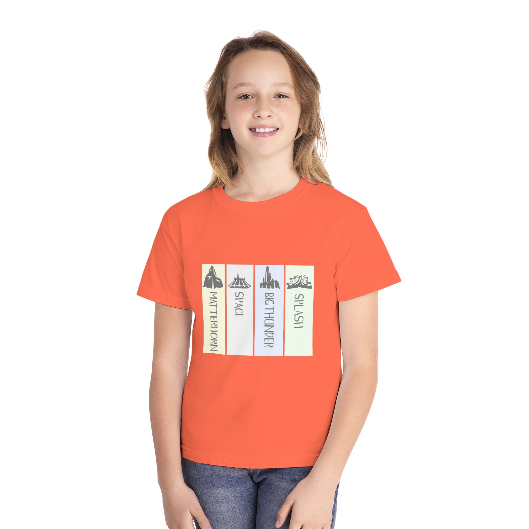 Adventure Awaits Youth Midweight Tee, The Mountains at Disneyland