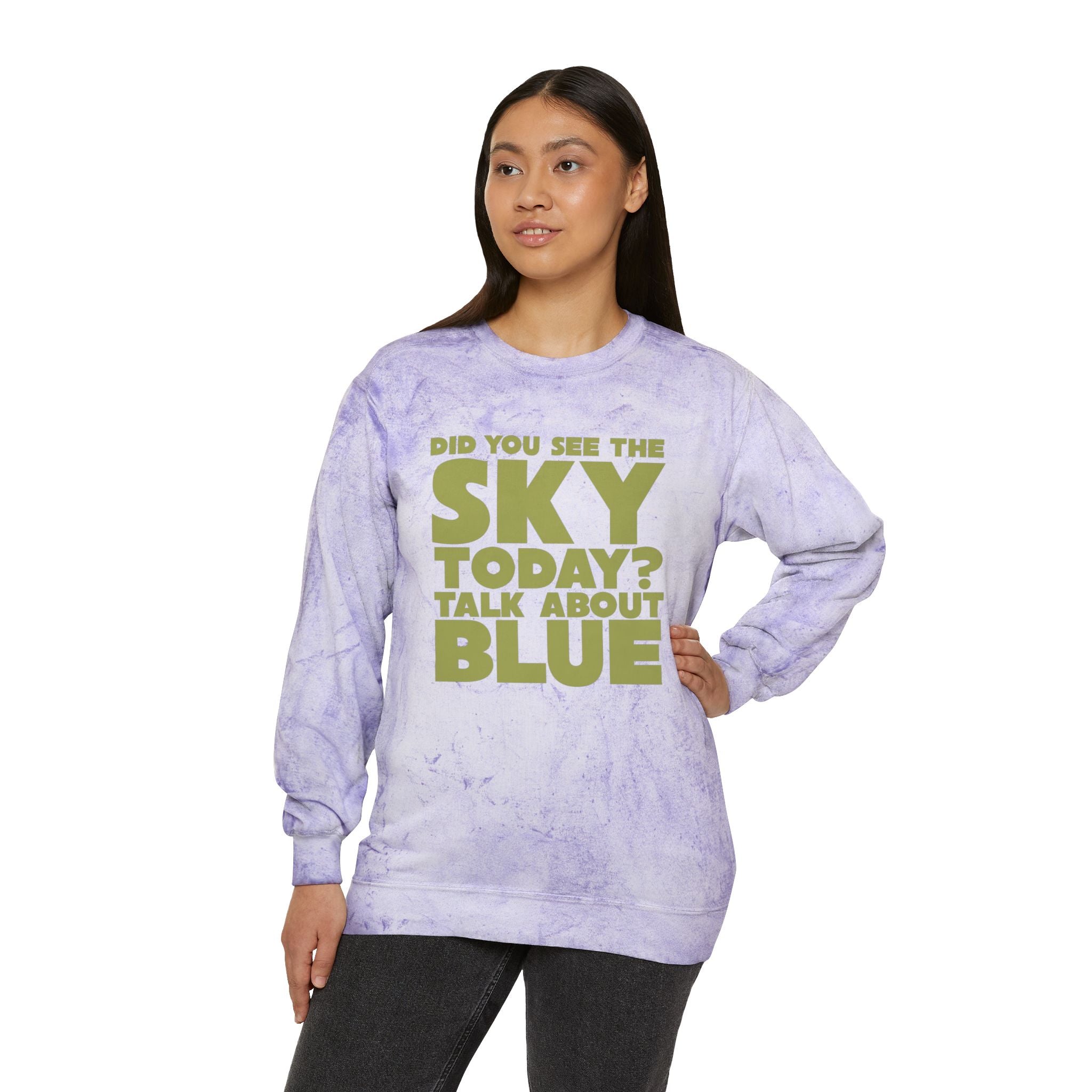 Kronks Blue Sky Unisex Color Blast Crewneck Sweatshirt