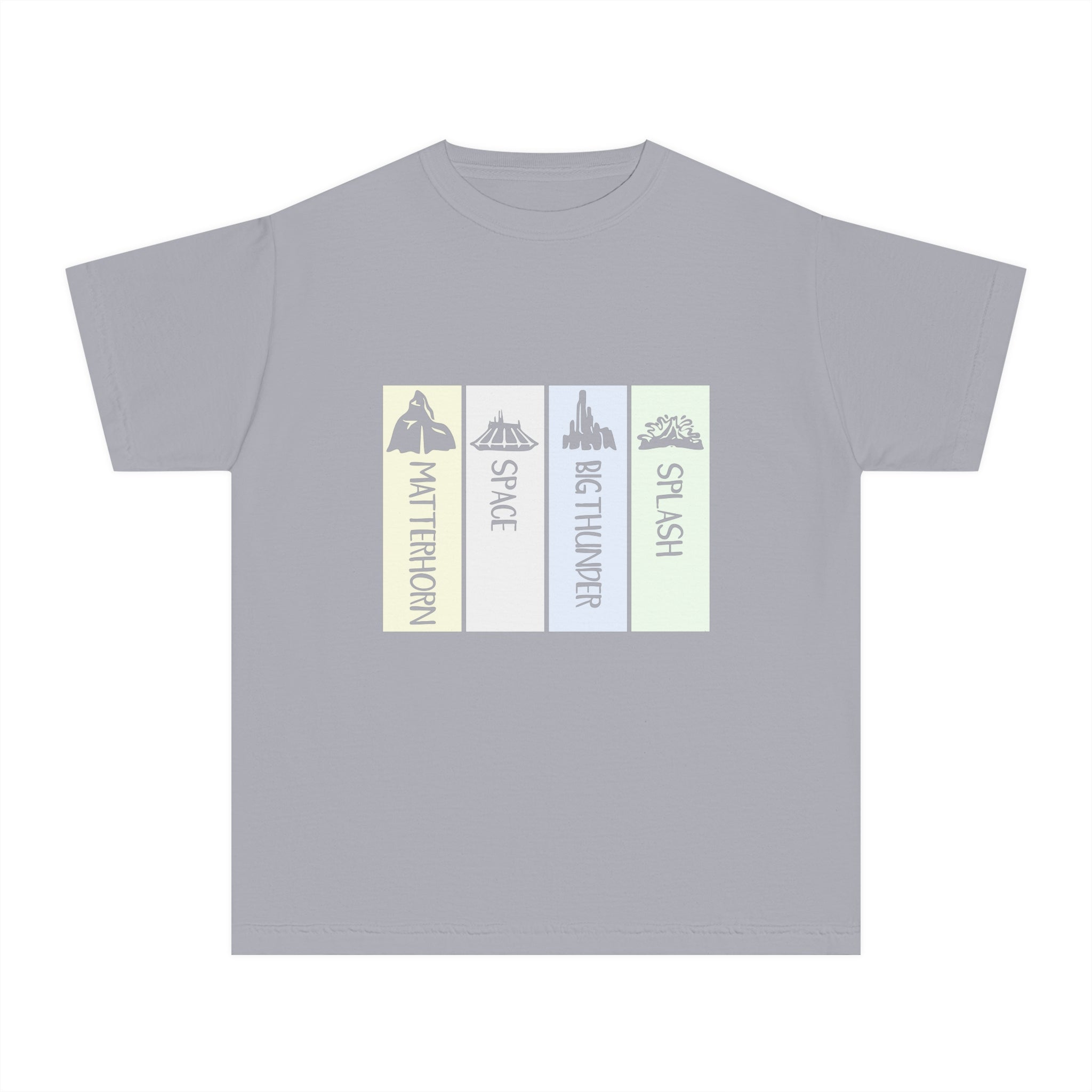 Adventure Awaits Youth Midweight Tee, The Mountains at Disneyland