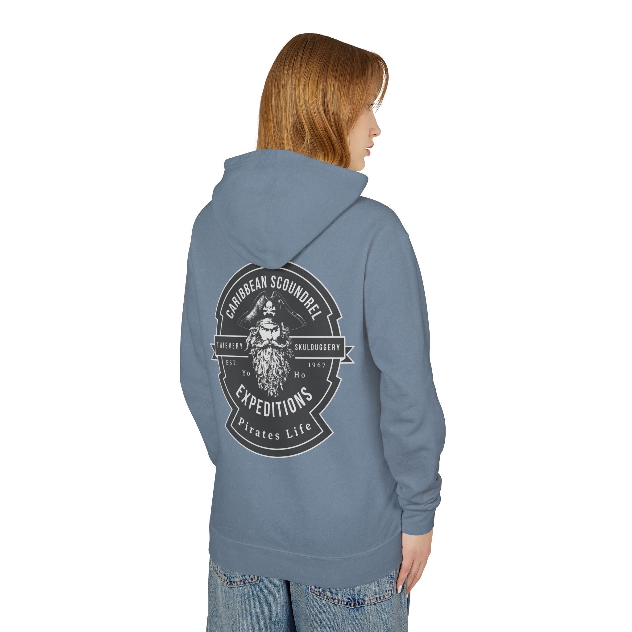 Caribbean Scoundrel Expeditions Unisex Lightweight Hoodie - Yo Ho, Yo Ho