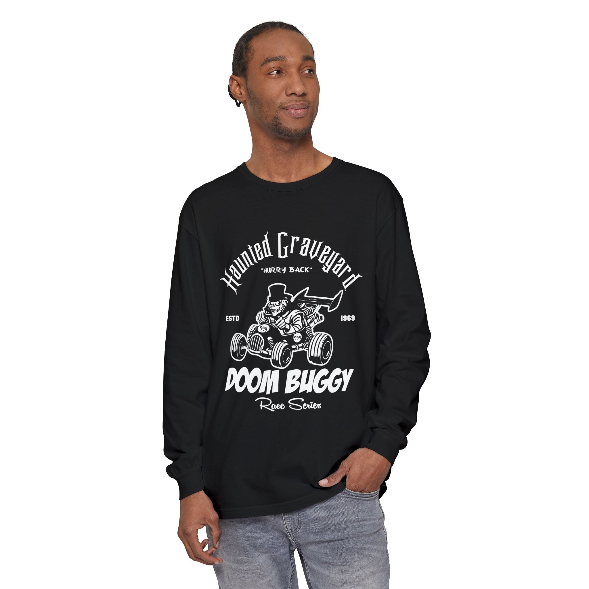 Haunted Graveyard Doom Buggy Race Series Long Sleeve Unisex T-Shirt