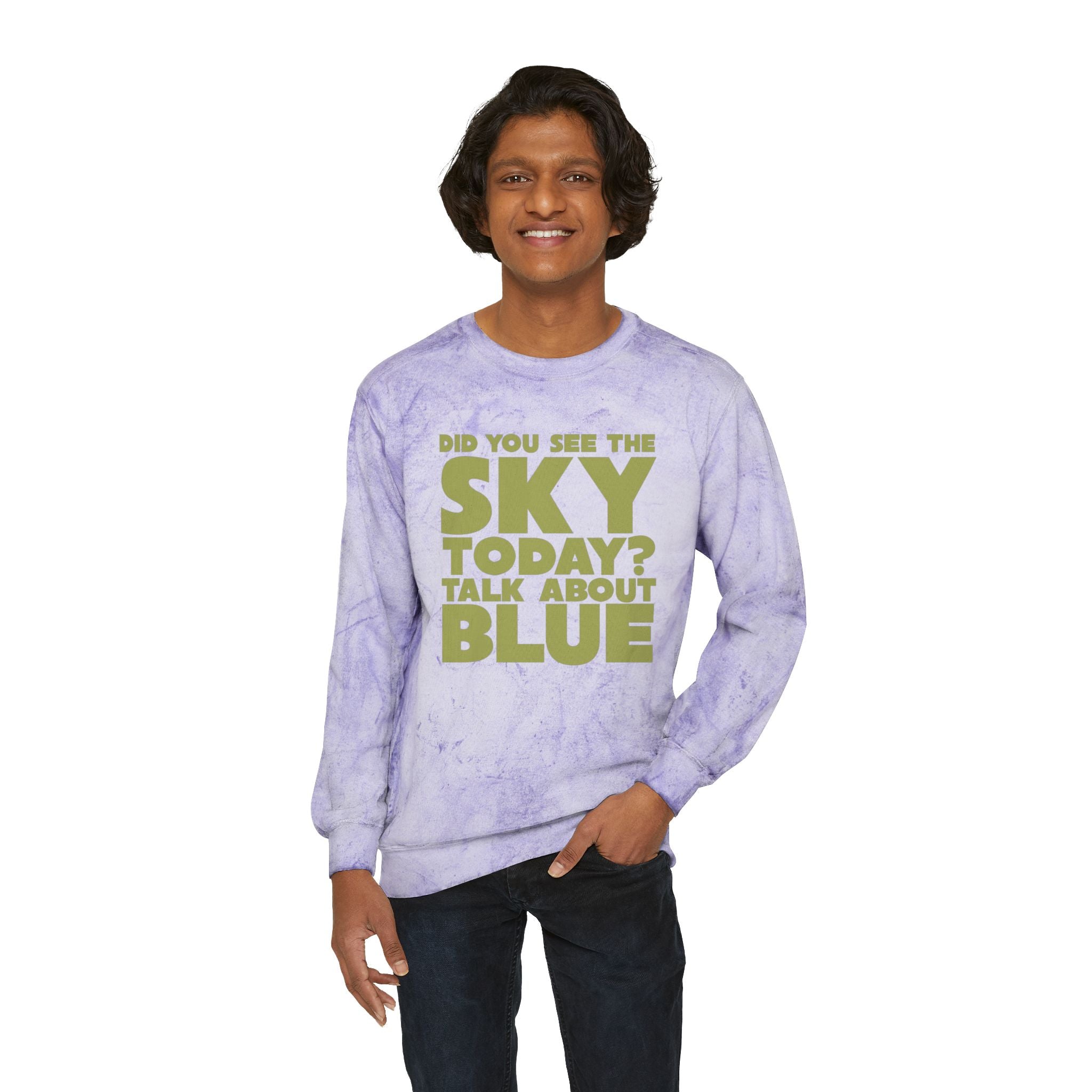 Kronks Blue Sky Unisex Color Blast Crewneck Sweatshirt