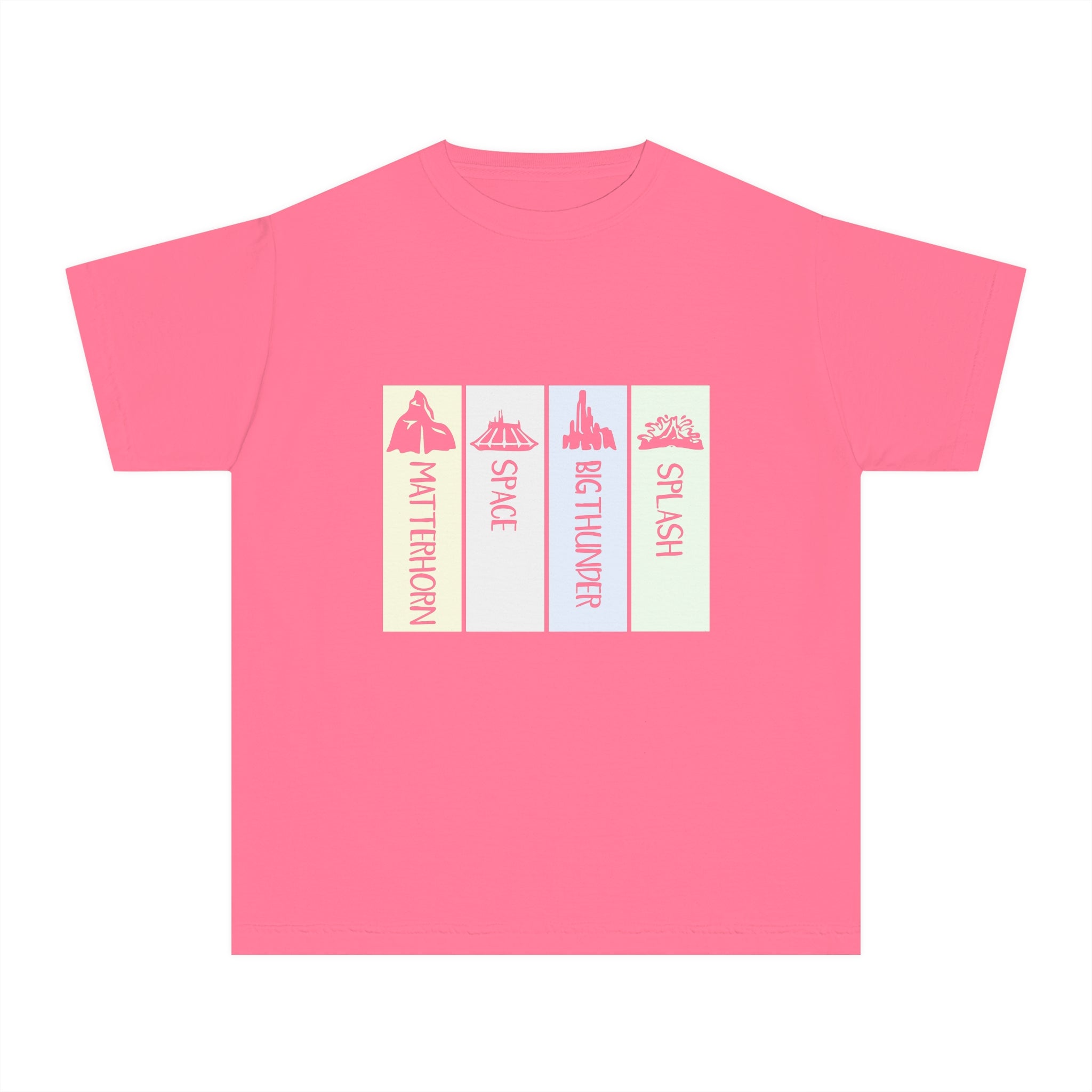 Adventure Awaits Youth Midweight Tee, The Mountains at Disneyland