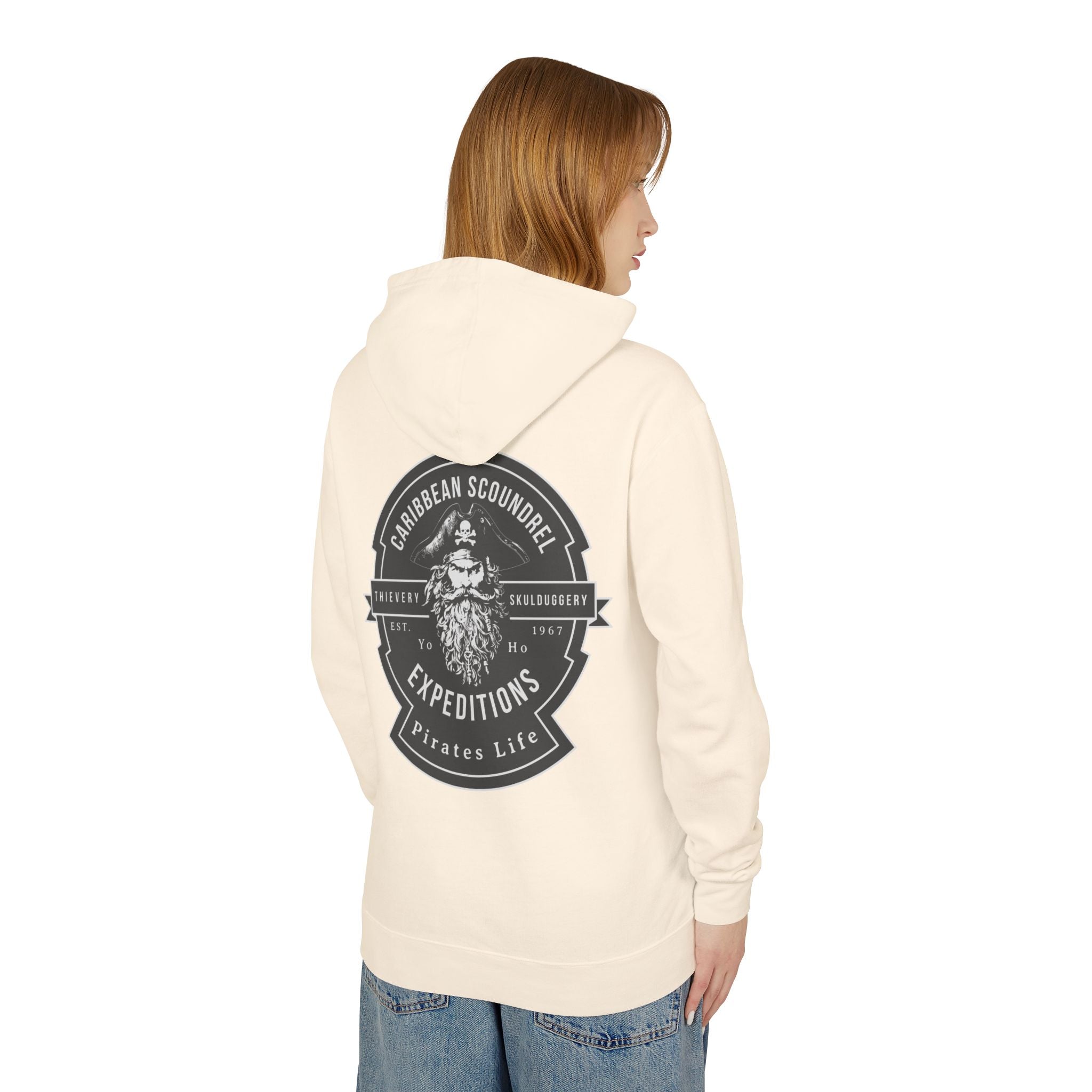 Caribbean Scoundrel Expeditions Unisex Lightweight Hoodie - Yo Ho, Yo Ho