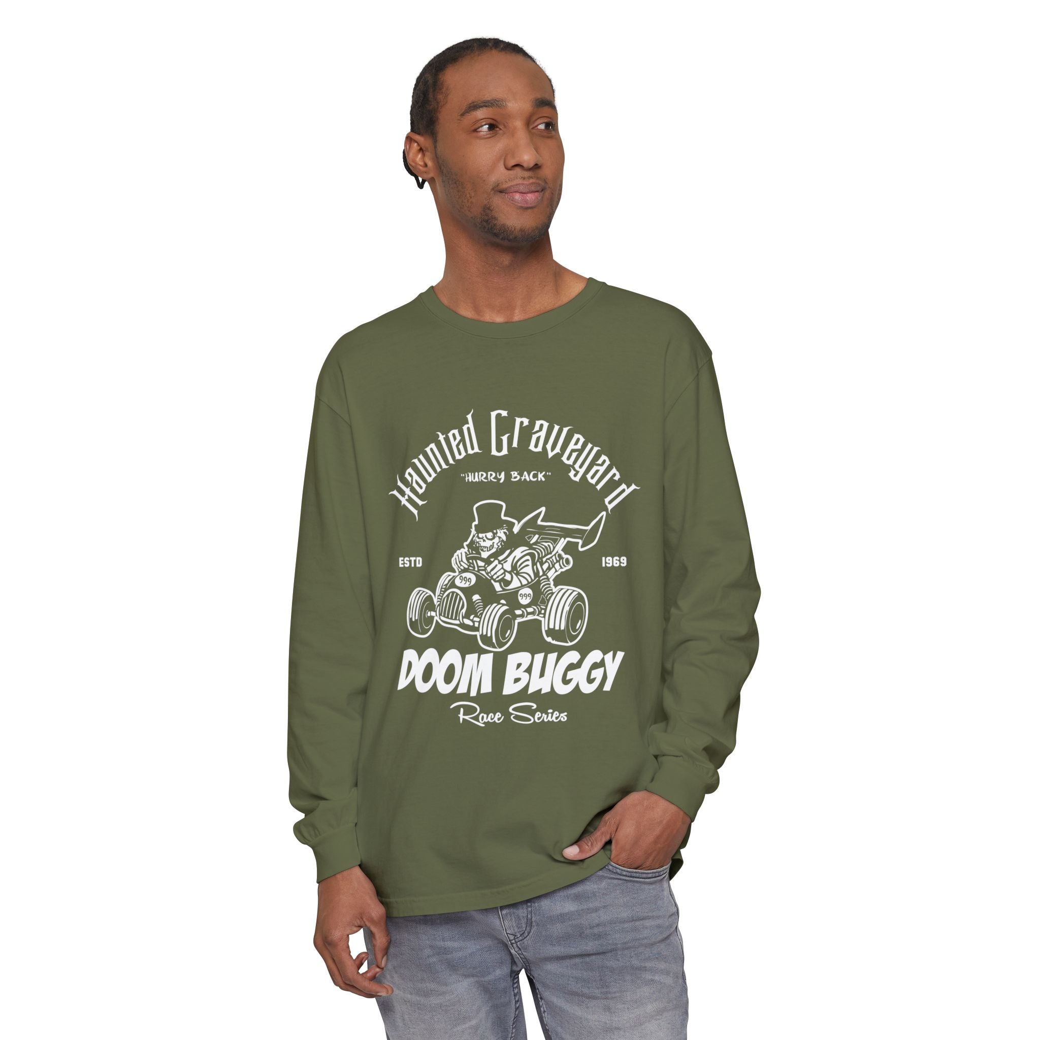 Haunted Graveyard Doom Buggy Race Series Long Sleeve Unisex T-Shirt