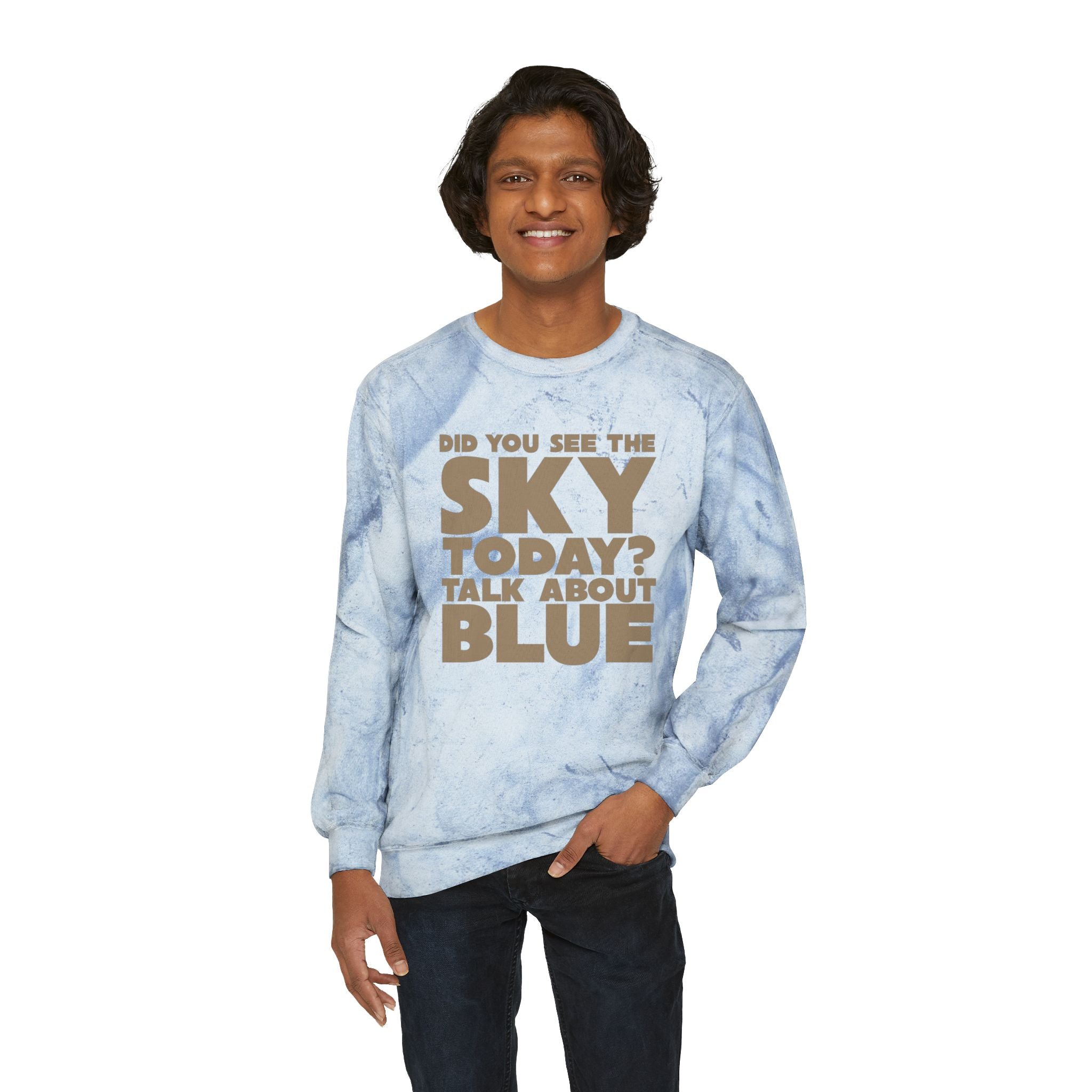 Kronks Blue Sky Unisex Color Blast Crewneck Sweatshirt