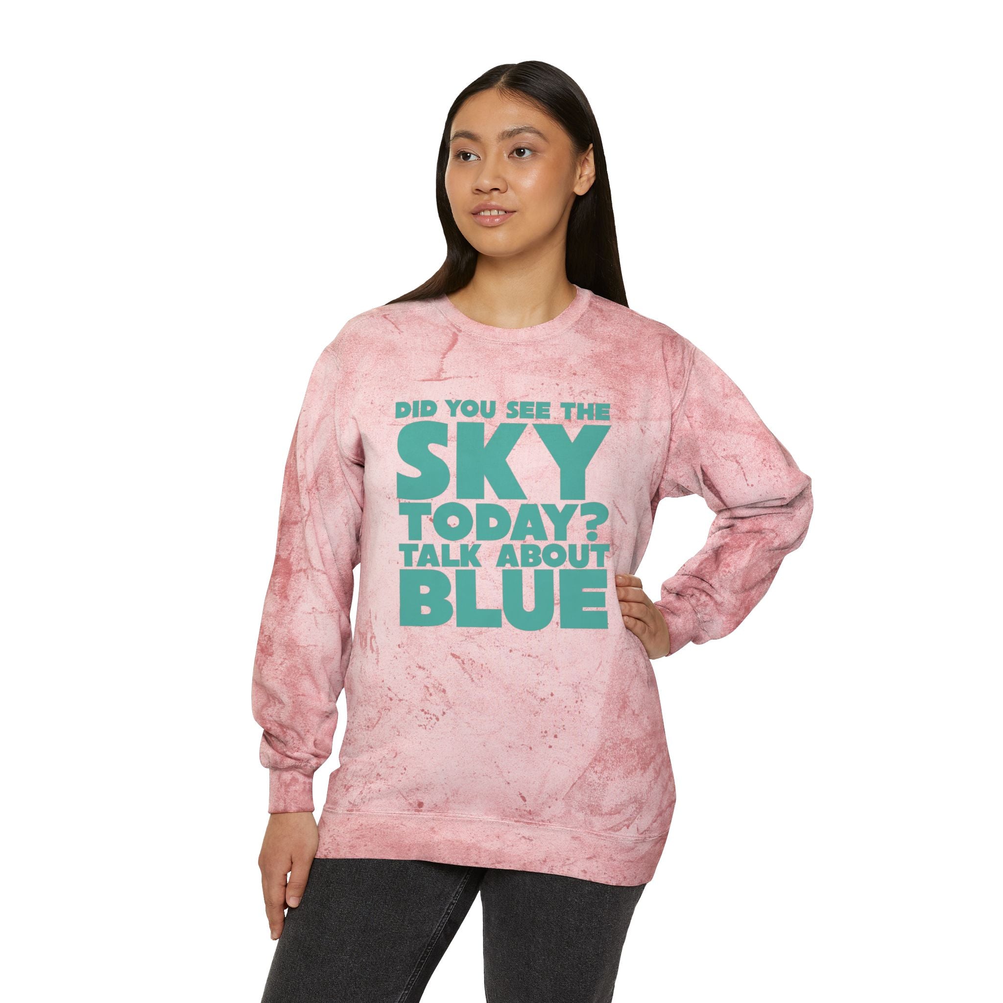 Kronks Blue Sky Unisex Color Blast Crewneck Sweatshirt