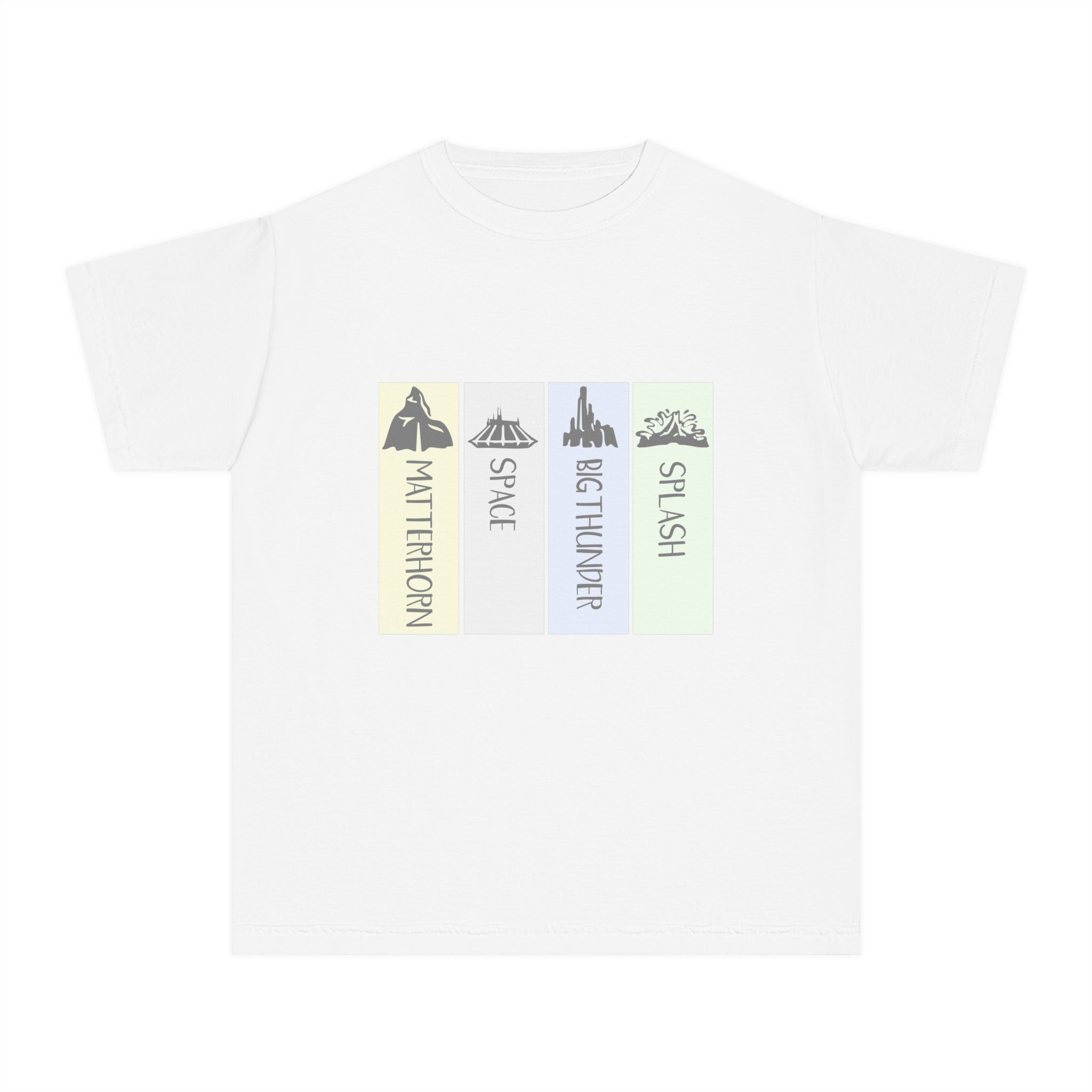 Adventure Awaits Youth Midweight Tee, The Mountains at Disneyland