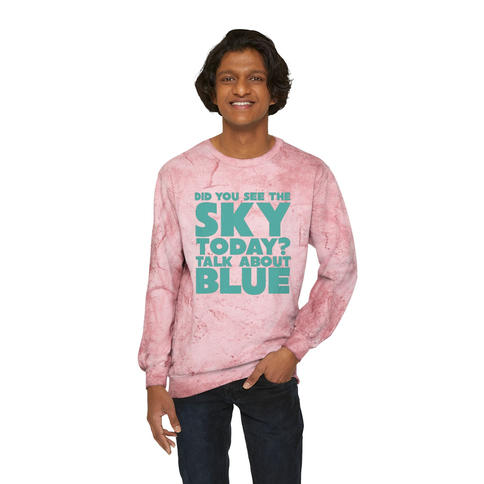 Kronks Blue Sky Unisex Color Blast Crewneck Sweatshirt