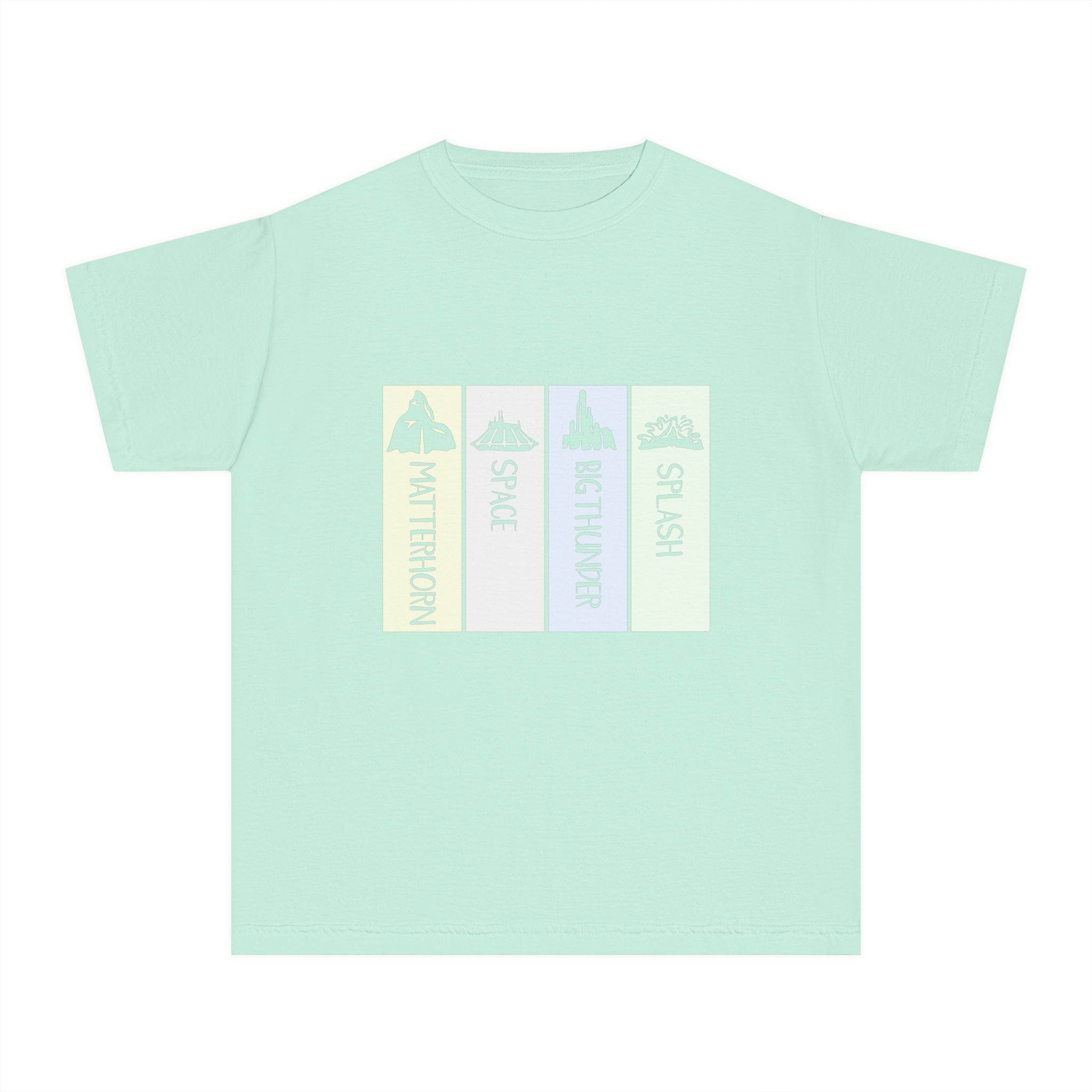 Adventure Awaits Youth Midweight Tee, The Mountains at Disneyland