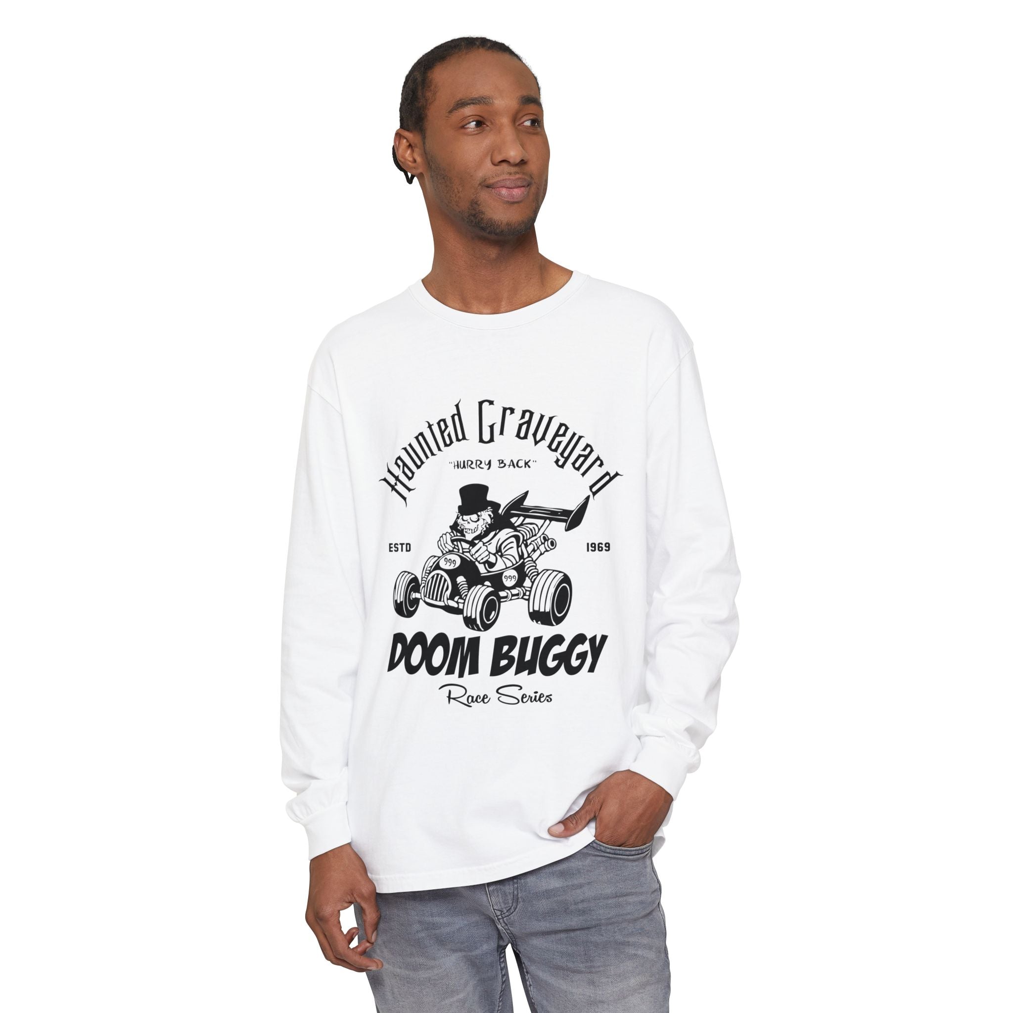 Haunted Graveyard Doom Buggy Race Series Long Sleeve Unisex T-Shirt